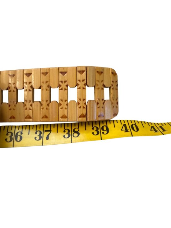 Bamboo & Leather Handcrafted Belt Size 34 Taiwan main image 5